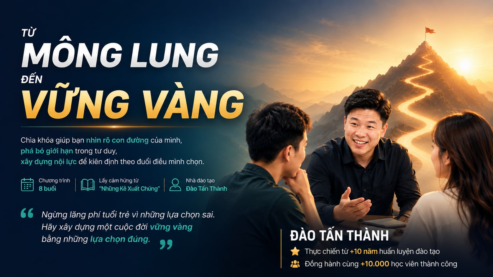 Từ Mông Lung đến Vững Vàng — chương trình 8 buổi cho người trẻ, học cùng Đào Tấn Thành